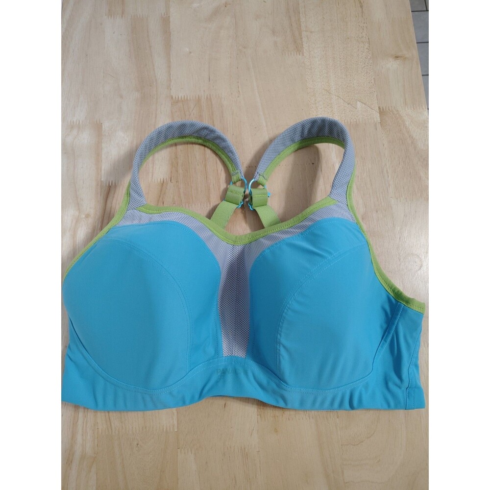 Panache Women's Wired Active Sports Bra Blue & Lime 5021 34DD US Size